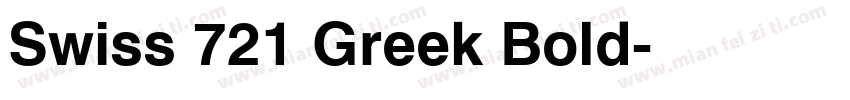 Swiss 721 Greek Bold字体转换